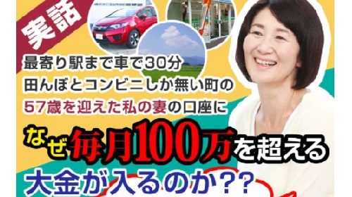 「毎月100万円を稼いでいた妻」副業の手法をこっそり教えます。は詐欺で稼げない？口コミや評判を徹底調査しました！のイメージ画像